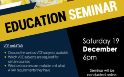 Education Seminar VCE /ATAR and Selective School