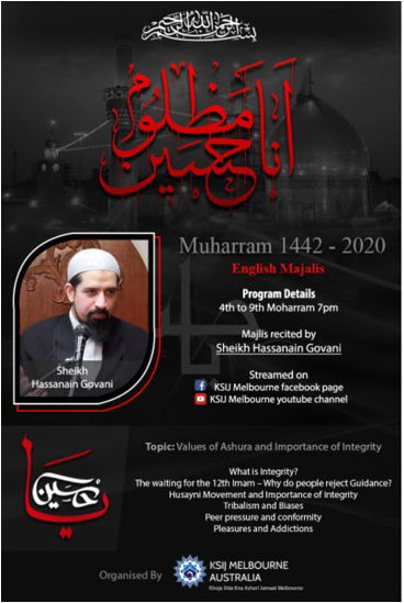 English Majalis by Sheikh Hassanain Govani during Muharram 1442 A.H.