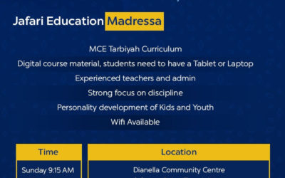 Jafari Education Madressa – Enrolments Open
